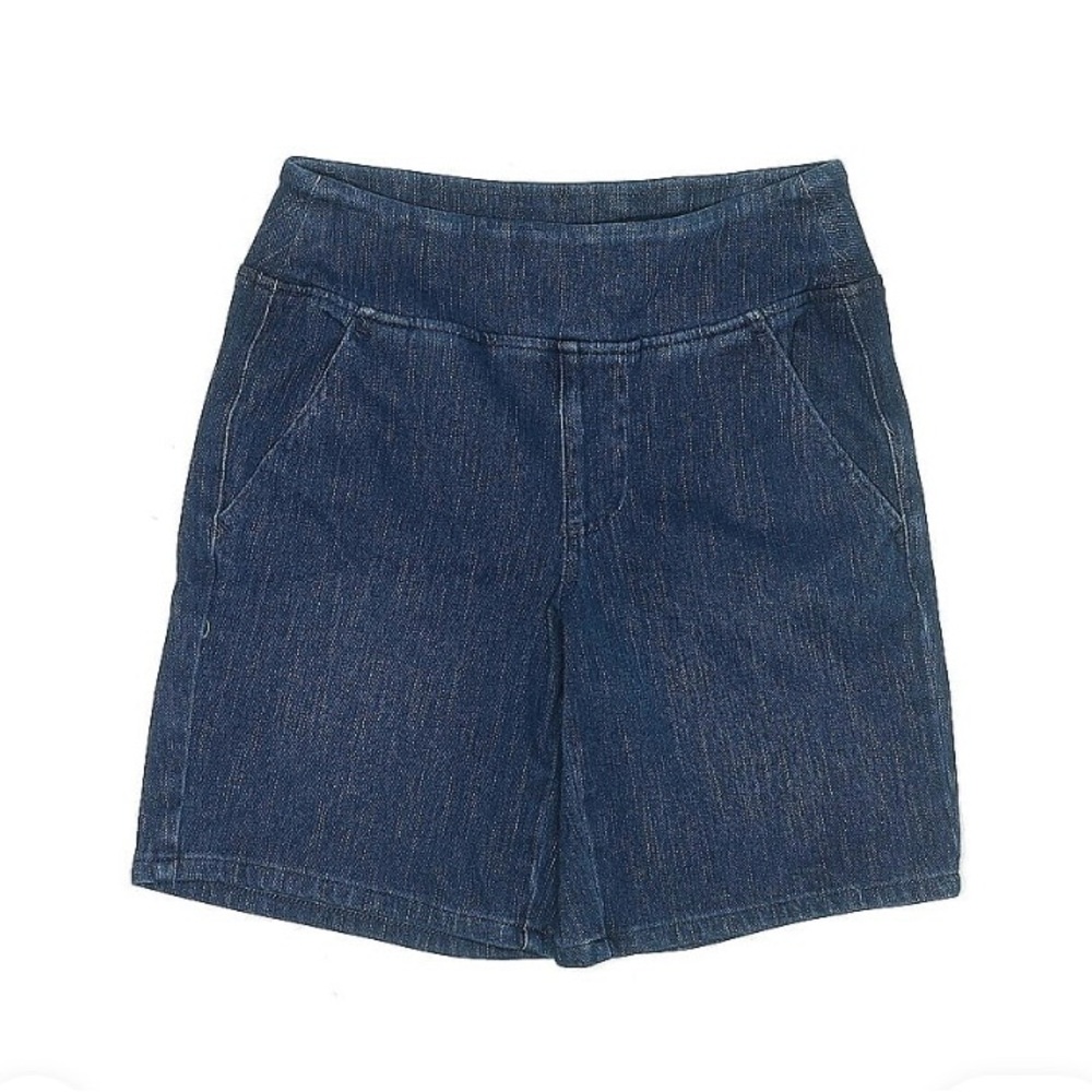 Belle by Kim Graver shorts size 10 blue pull on no 
zip stretch